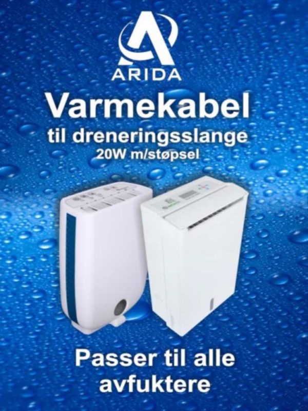 Varmekabel for slange. Passer alle Meaco avfuktere