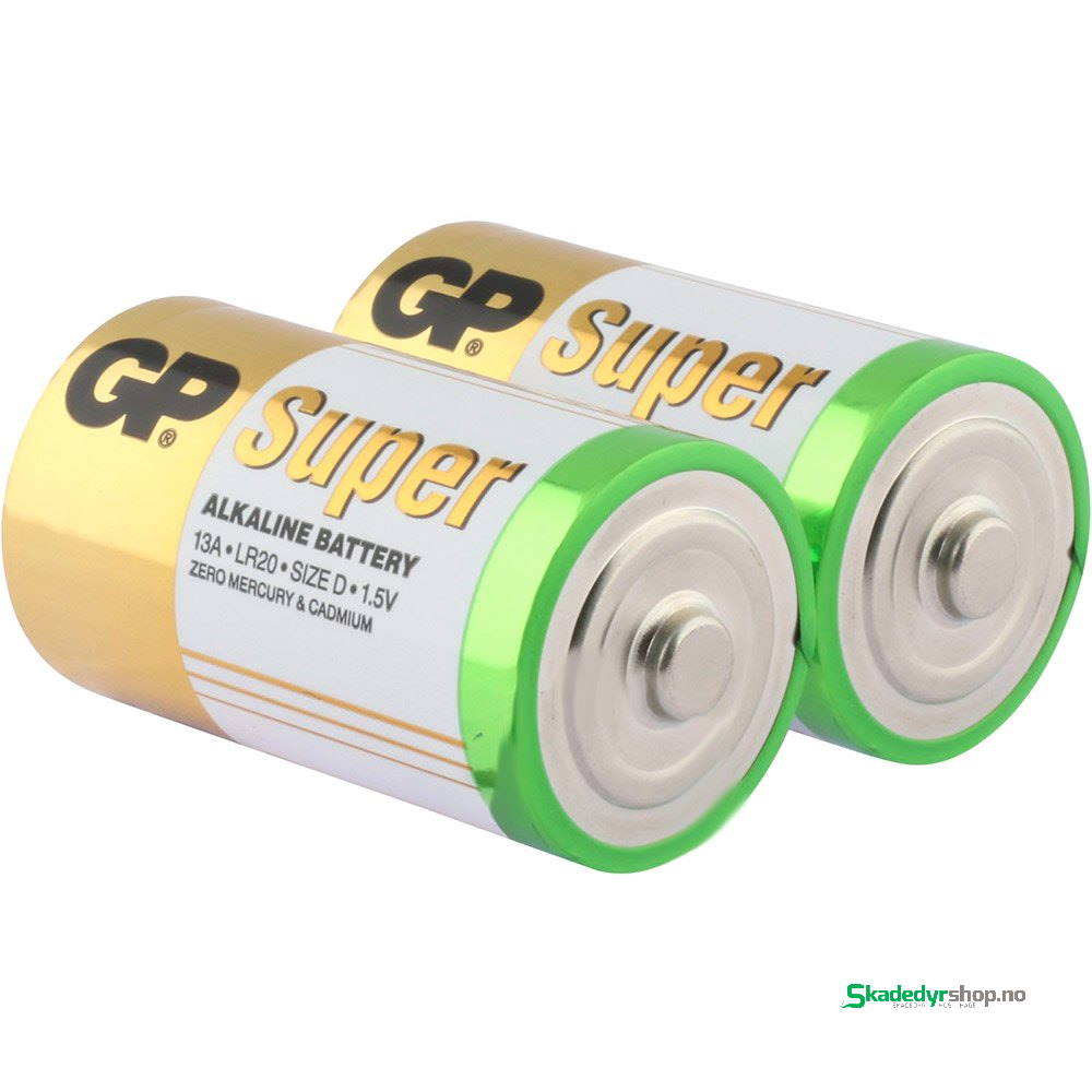 Batteri LR20/D 2pk GP Super/Duracell – Ass. – skadedyrshop