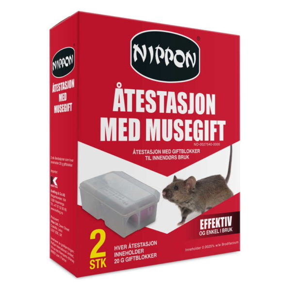 Nippon åtestasjon 2 x 2pk. for mus - Bilde 3