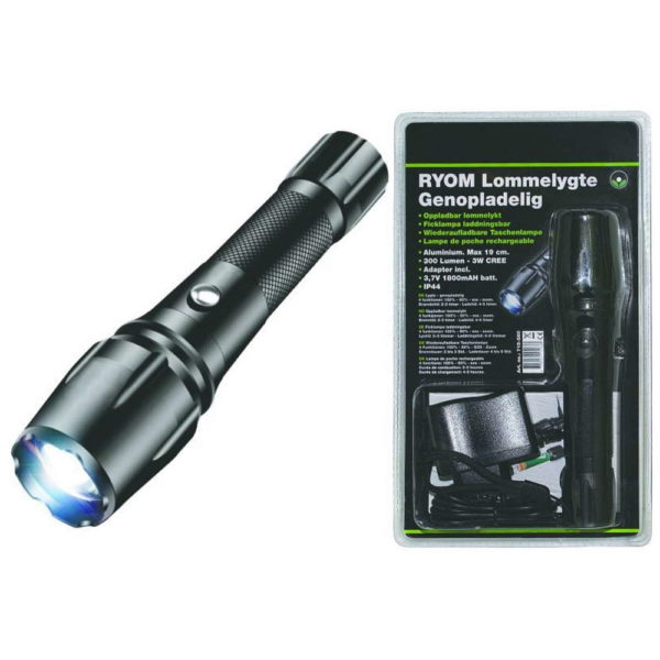 Lommelykt 300 Lumen oppladbar - Ryom